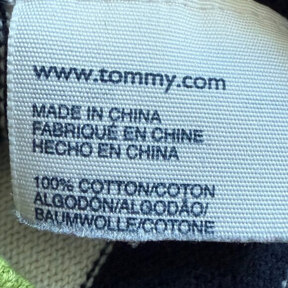 Tommy Hilfiger Nautical Striped Lime Green Trim Sweater Size M - Picture 7 of 7